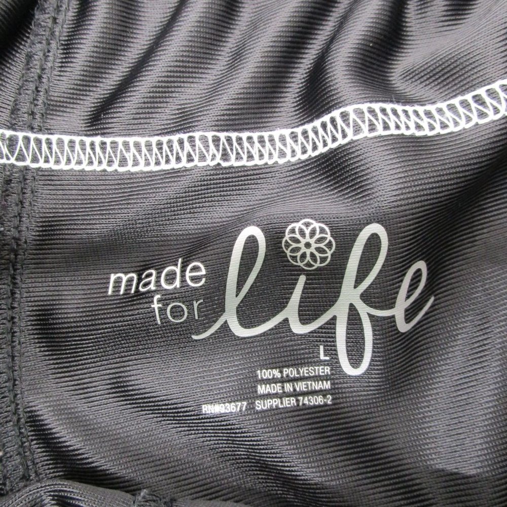 Made for Life Womens Athletic Running Training Workout Yoga Cropped Gym Shorts L - Picture 3 of 7
